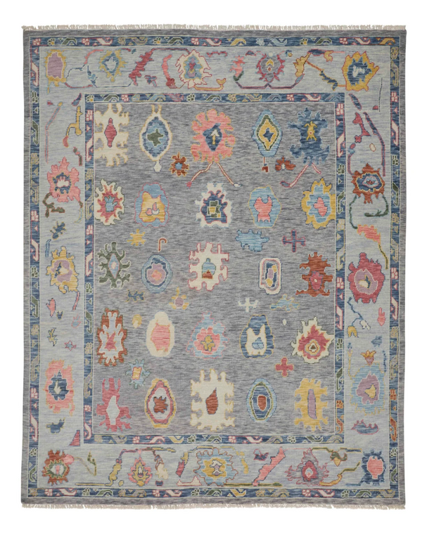 Karina Hand-Knotted Rug in Gray