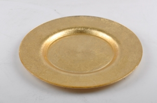 Glass Gold Leaf Plate