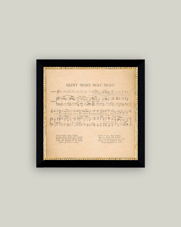 Silent Night Framed Antique Art