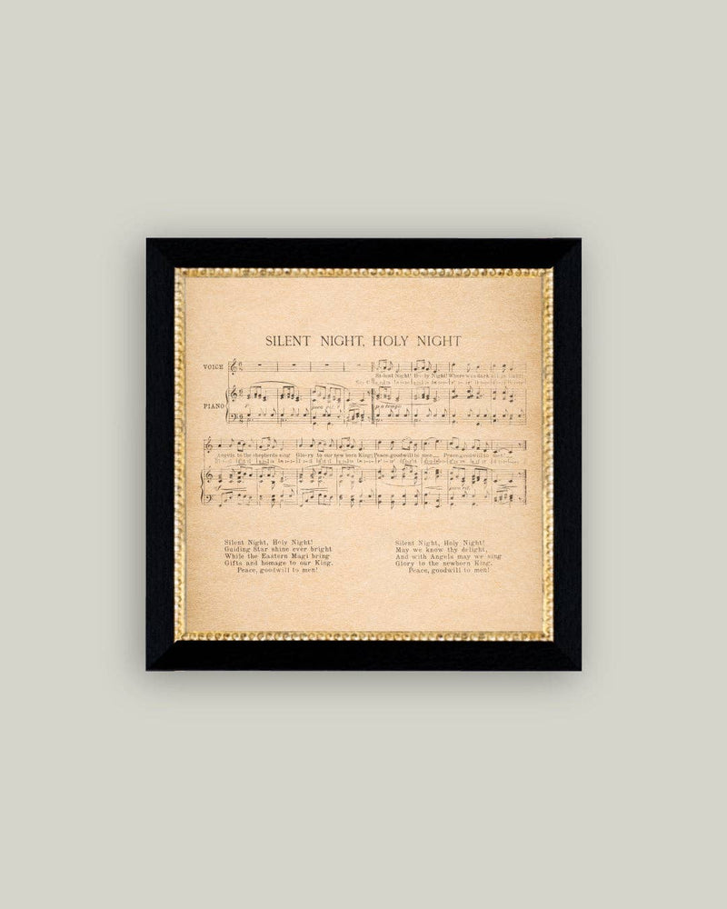 Silent Night Framed Antique Art
