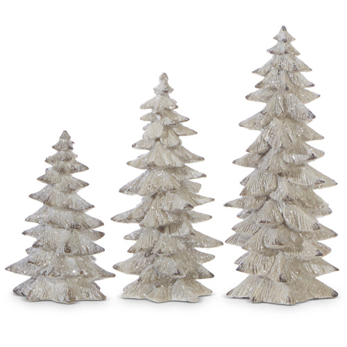 White Glittered Trees