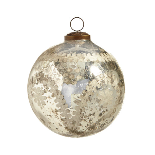 Etched Silver Mercury Ornament