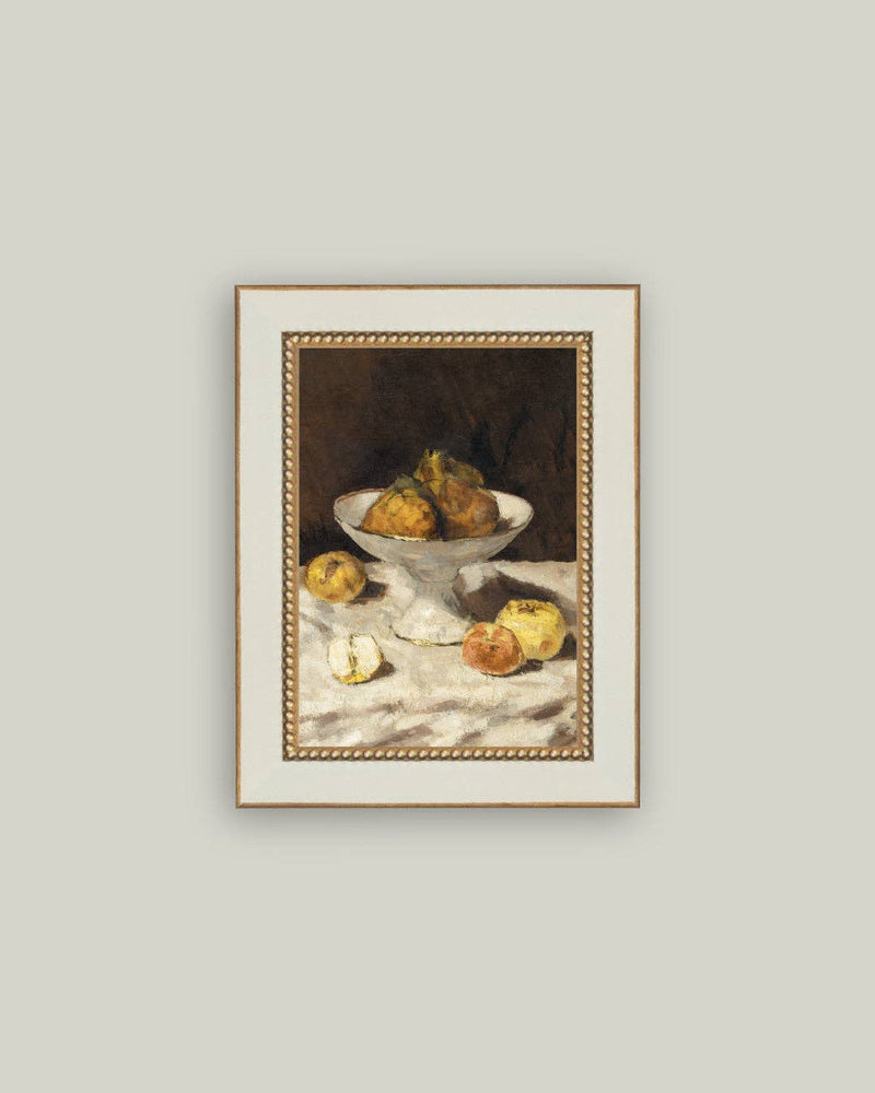 Pears Still Life Framed Antique Art