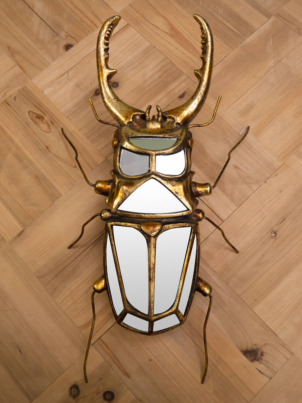 Stag Beetle Wall Deco With Mirrors