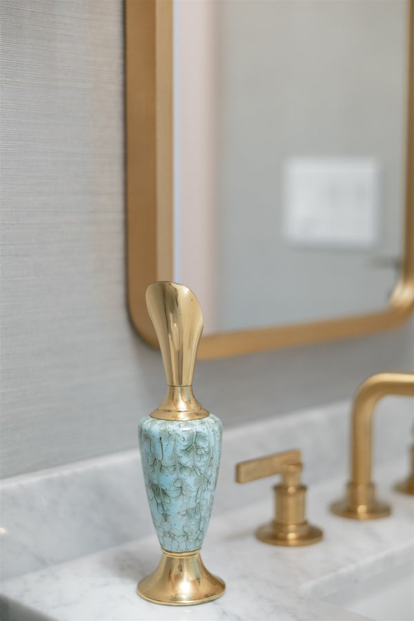 Blue & Gold Pitcher Vase