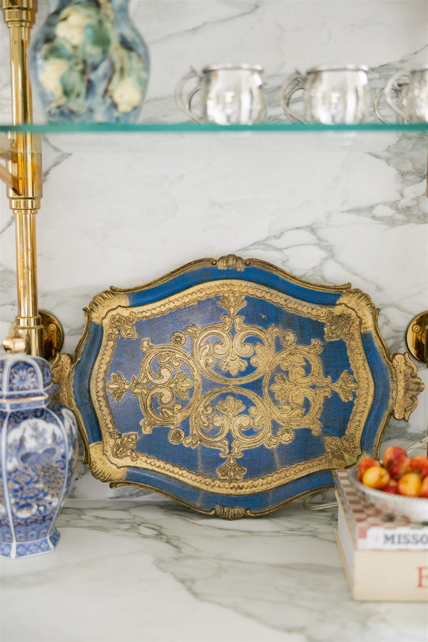 Blue & Gold Royal Tray