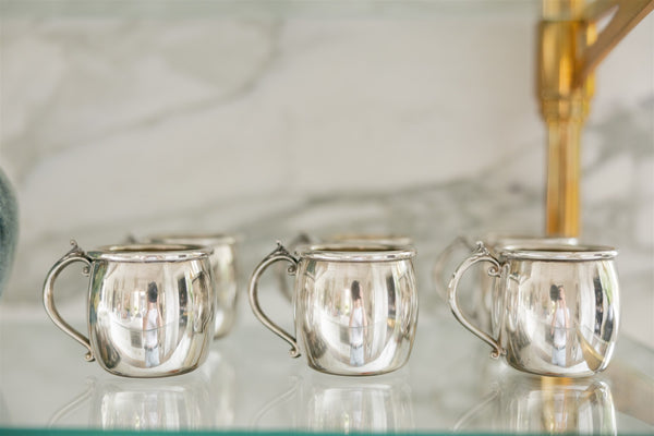 Set of 6 Silver Cups