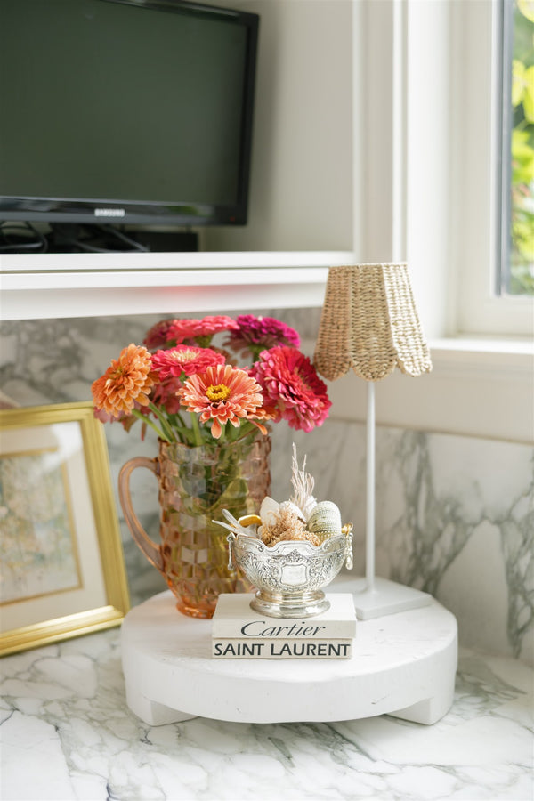 Pink Glass Pitcher