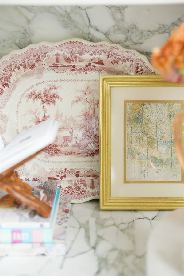 Pink Chinoiserie Tray