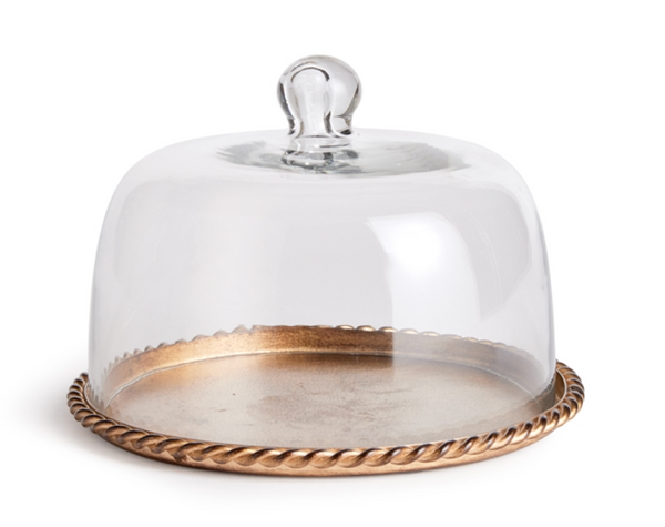 Braiden Tray with Glass Cloche