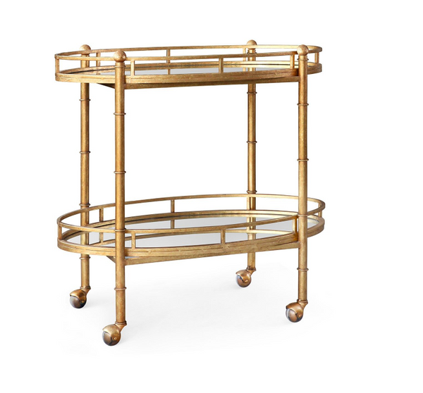 Normandy Gold Leaf Bar Cart