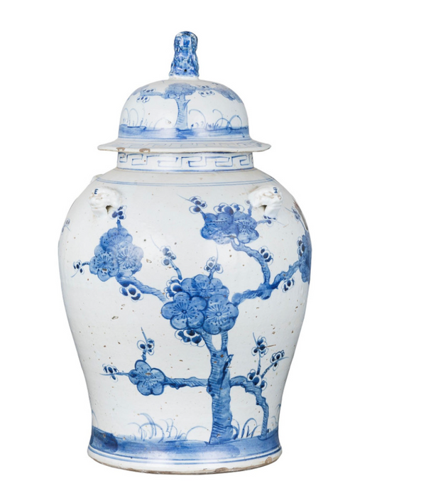 Vintage Plum Blossom Temple Jar