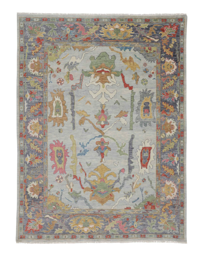 Karina Hand-Knotted Rug in Blue-Multi