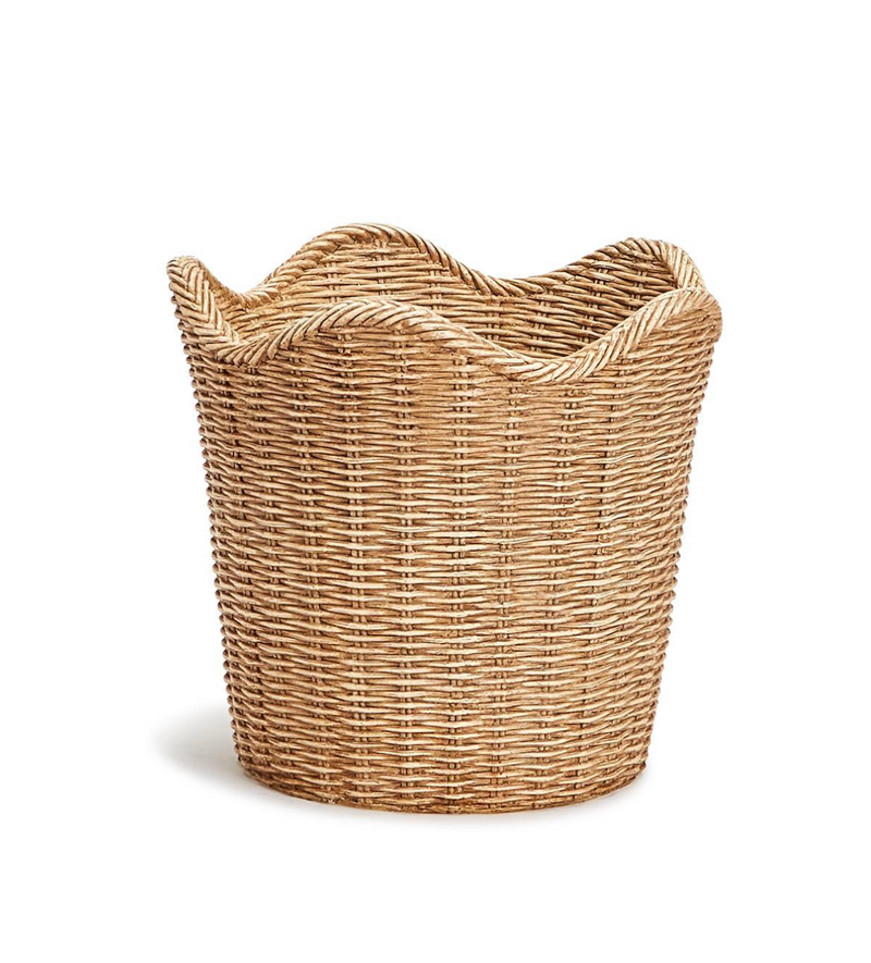 Basket Weave Scalloped Cachepot