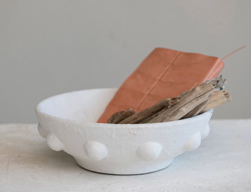 Terra-cotta Bowl w/ Raised Dots