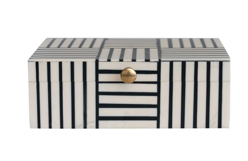 Heidi Resin Striped Box