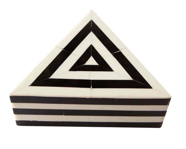 Resin Triangular Striped Box