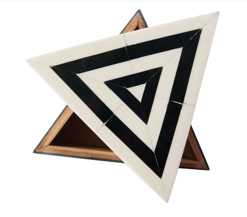 Resin Triangular Striped Box