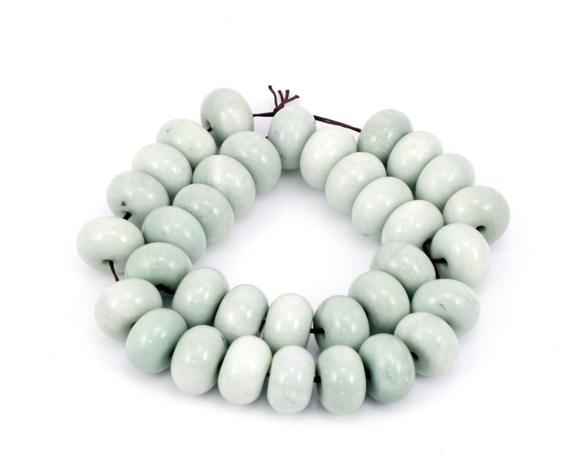 White Jade Abacus Beads