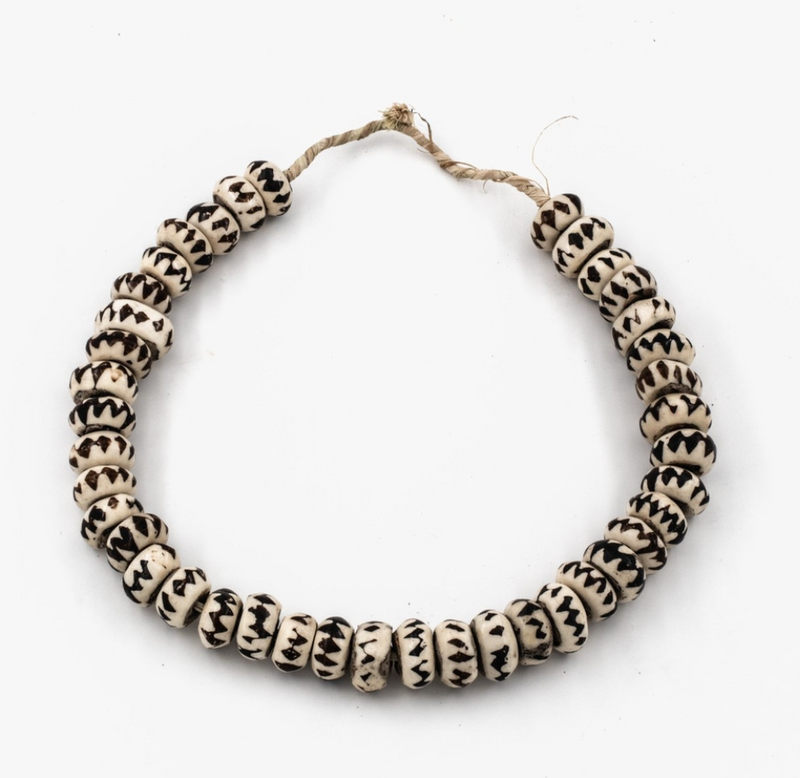 Brown Chevron Kenya Cow Bone Beads Per String