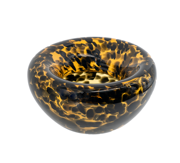 Animal Print Glass Bowl