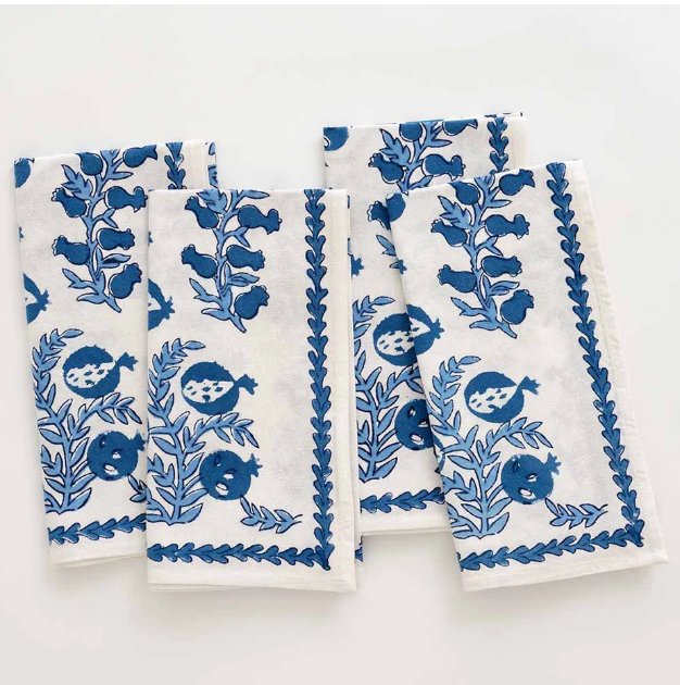 Pom Bells Wedgewood Napkin