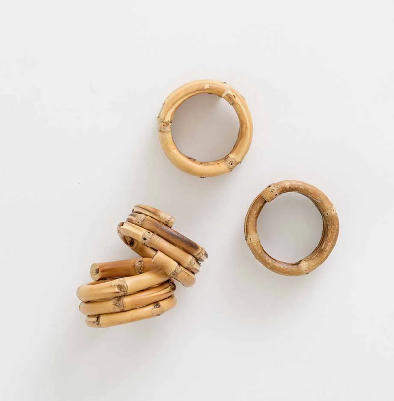 Wrapped Bamboo Napkin Rings