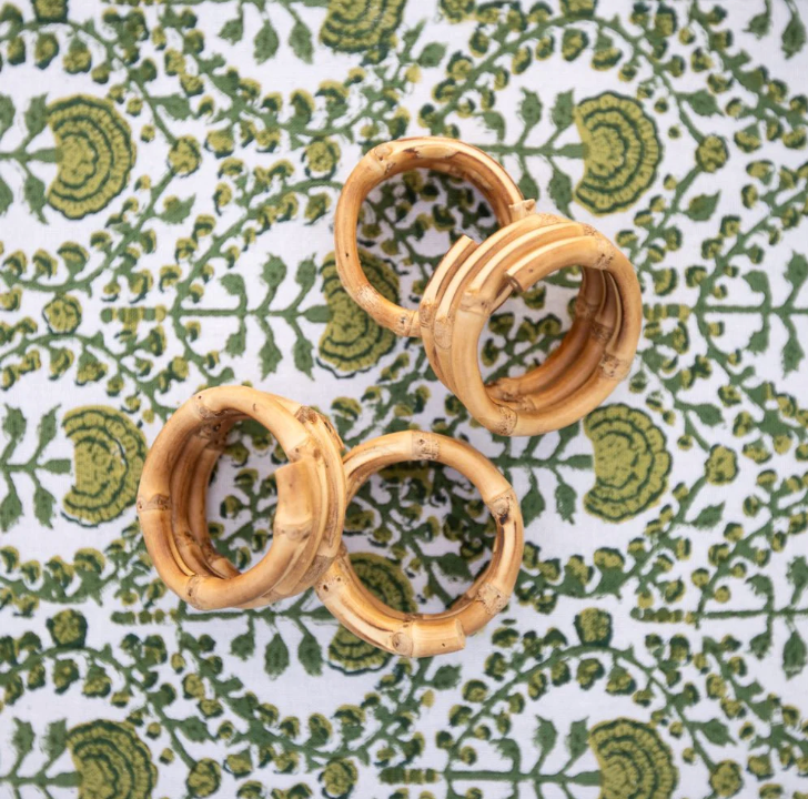 Wrapped Bamboo Napkin Rings