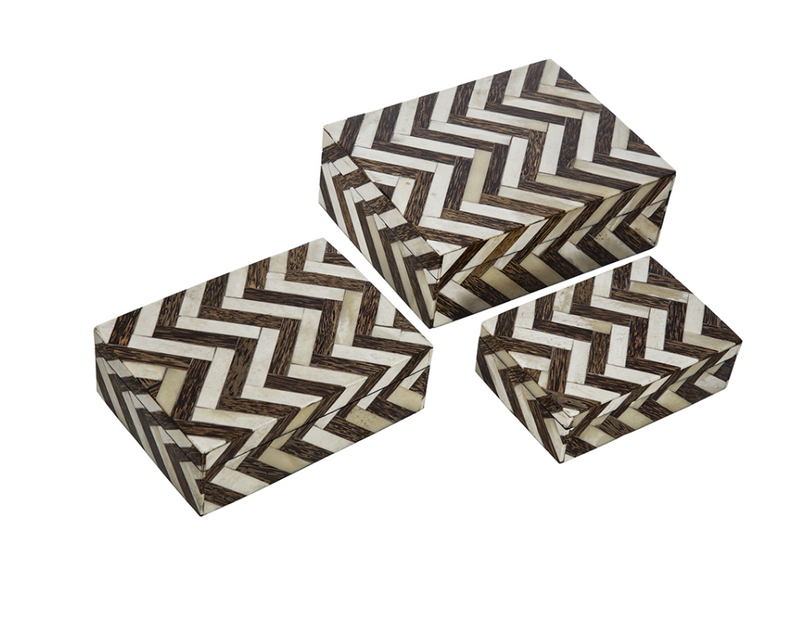 Bone Inlay Boxes- Zig Zag