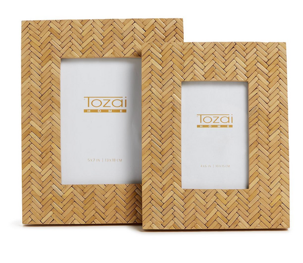 Wood Chevron Photo Frames