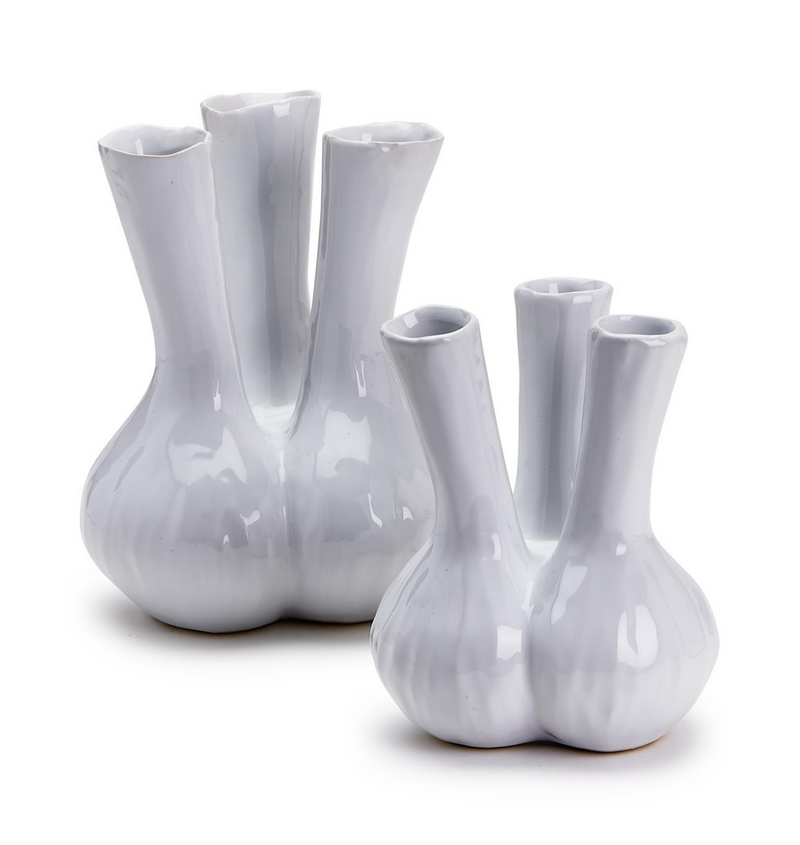 White 3 Stem Vase