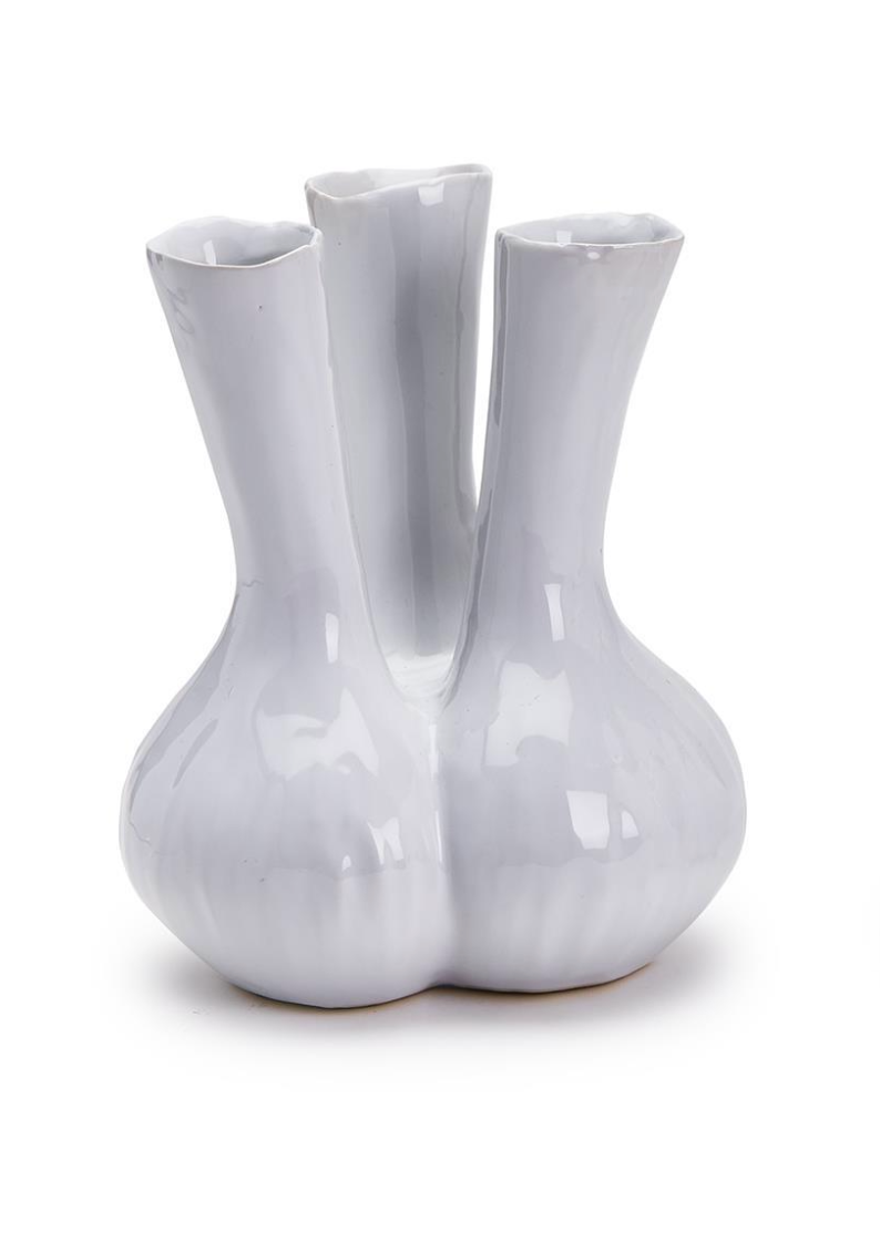 White 3 Stem Vase