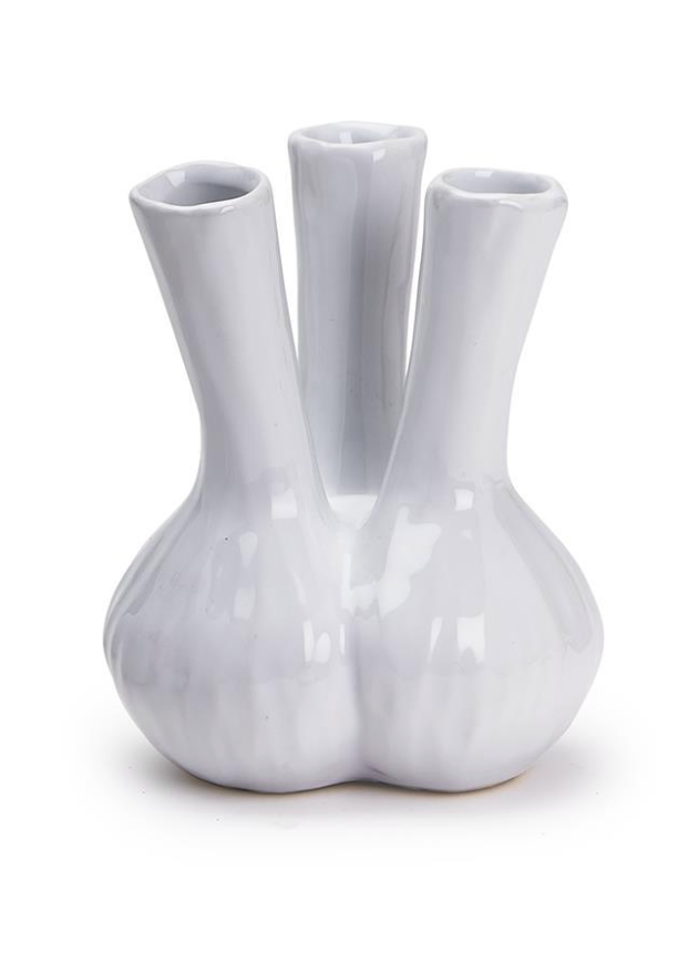 White 3 Stem Vase