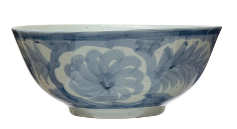 Blue & White Stoneware Bowl