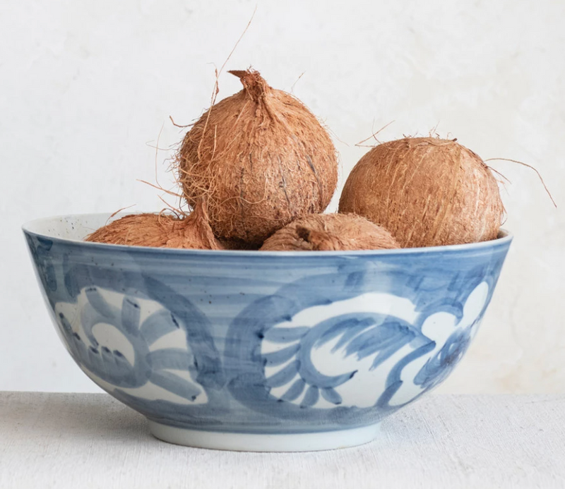 Blue & White Stoneware Bowl