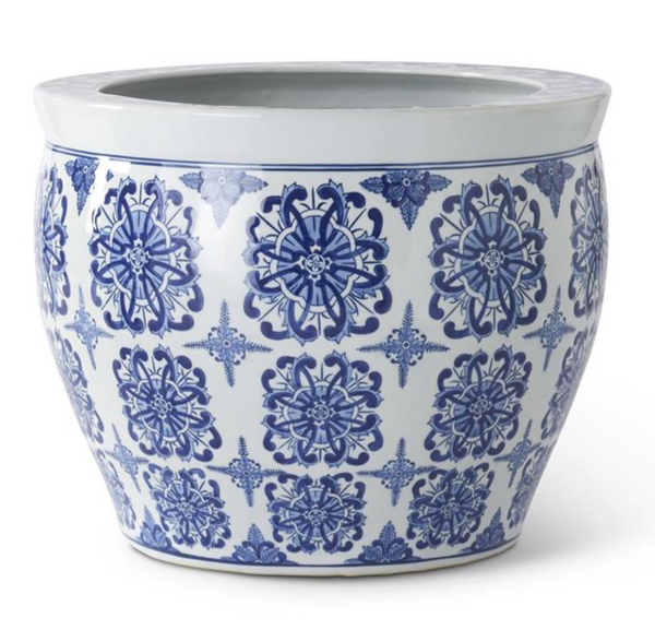 Blue & White Chinoiserie Pot