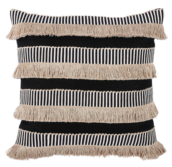 Graphic Fringe Pillow