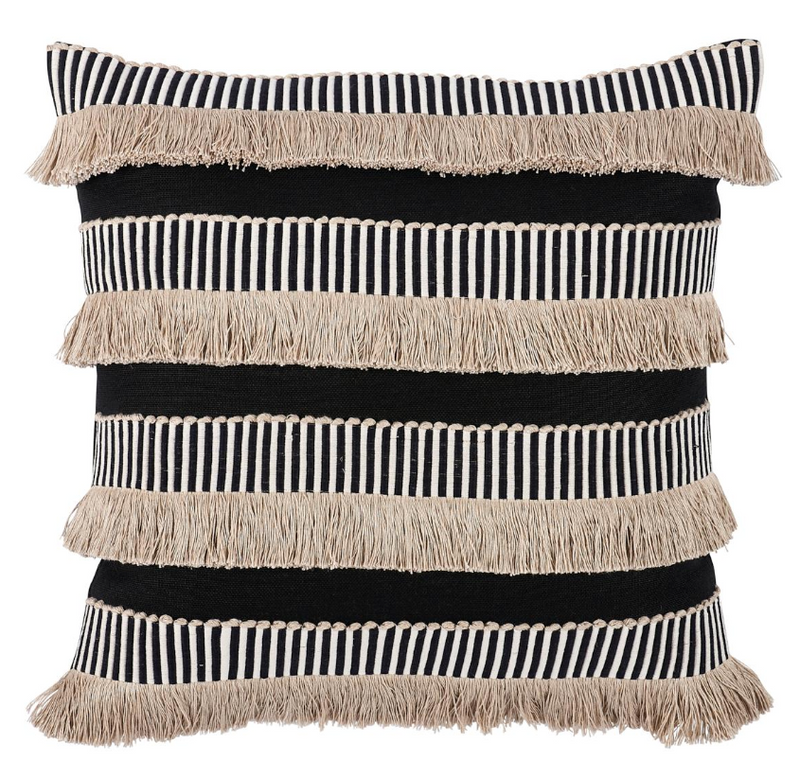 Graphic Fringe Pillow