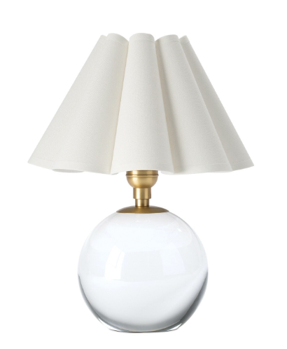 Giorgio Crystal Mini Lamp w/ Scalloped Shade