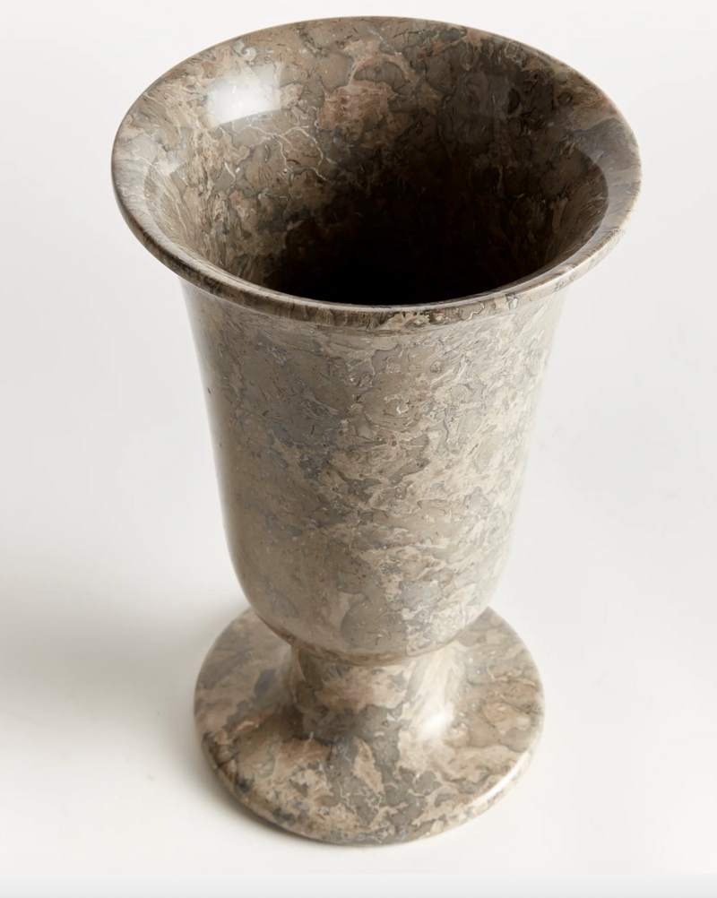 Claria Footed Marble Vase