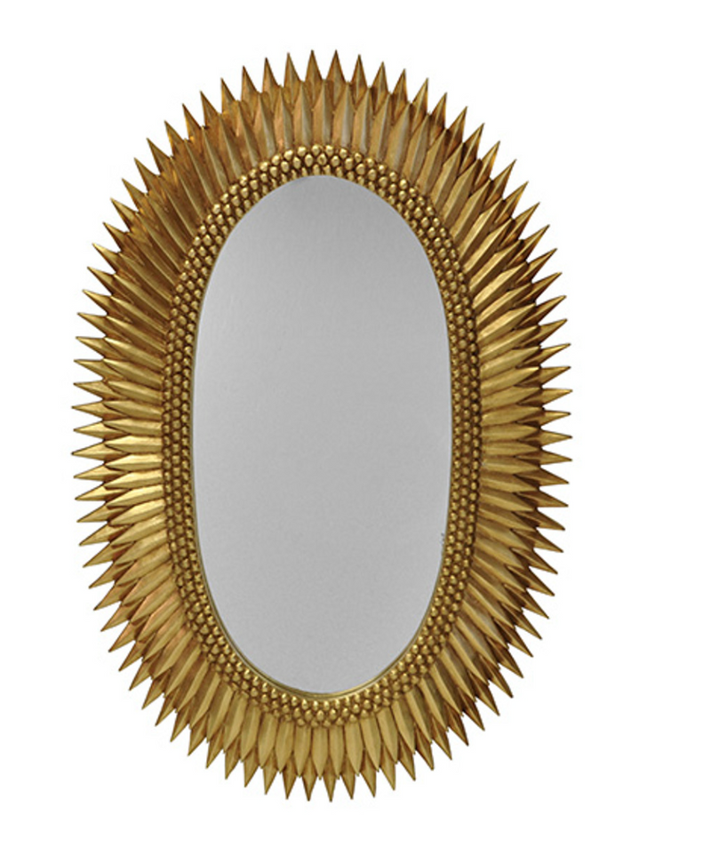 Rita Gilded Oval Mirror