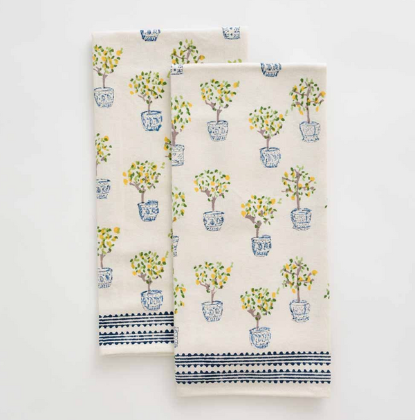 Lemon Topiary Tea Towels