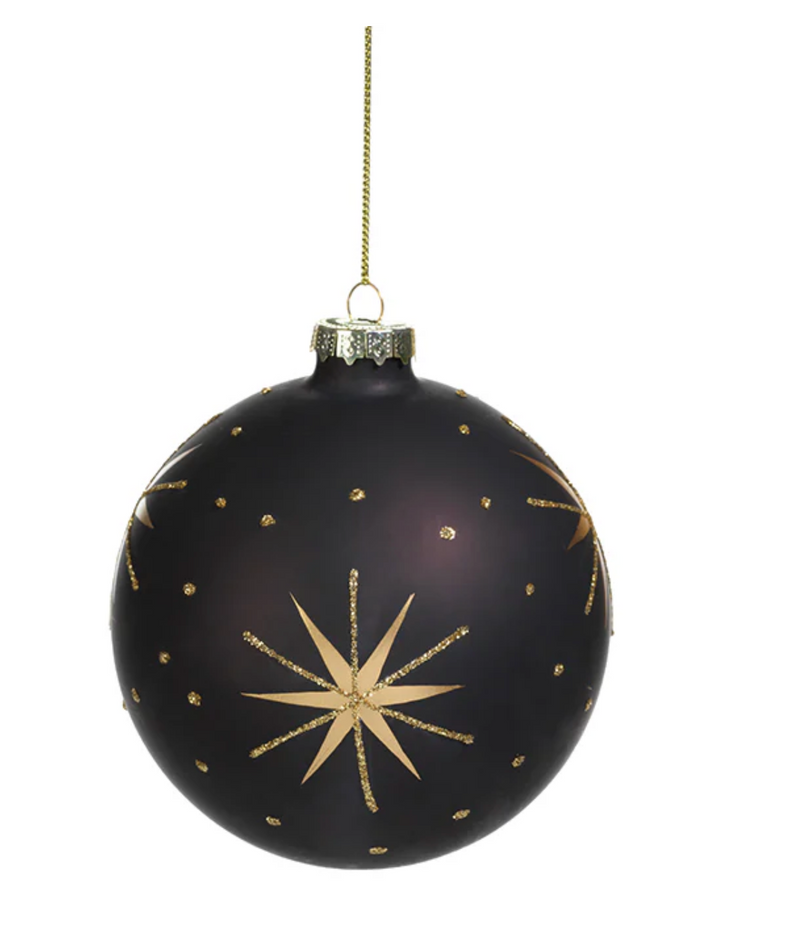 Gold & Black Star Ornament