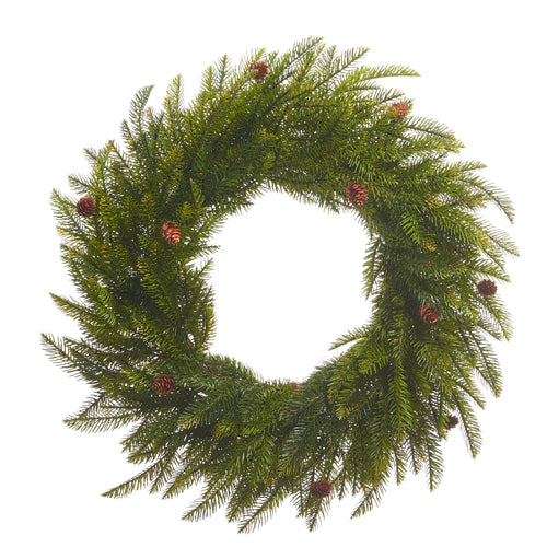 Cedar & Mini Pinecone Wreath