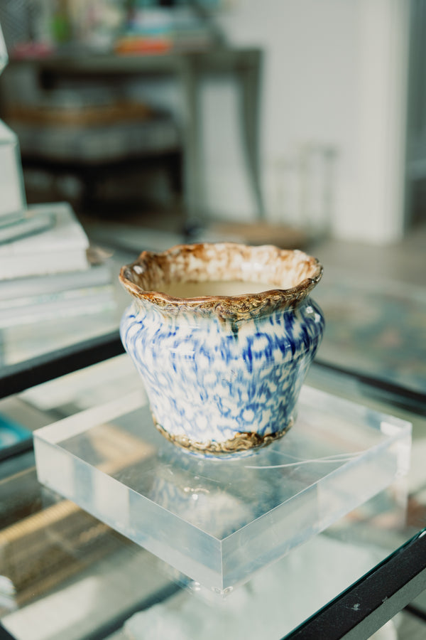 Blue & White w/ Gold Vase