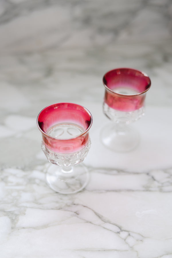 Pink Goblet Set of 16