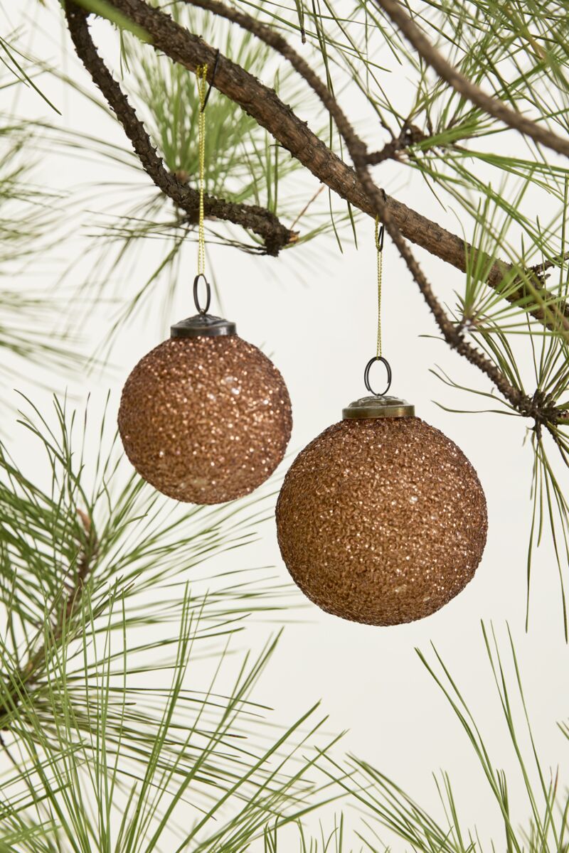 Copper Glitter Ornament