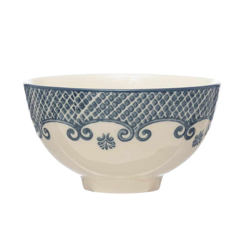 Tillie Stamped Stoneware Bowl