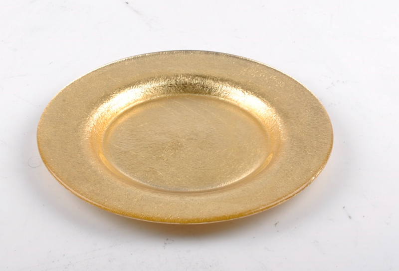 Glass Gold Leaf Plate