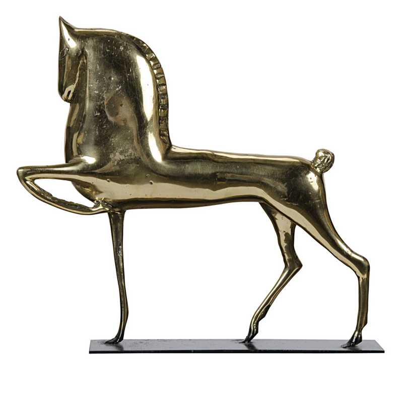 Brass Horse on Stand